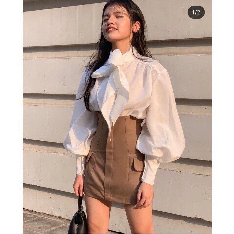 Chân váy nữ body sexy nhiều mẫu kiểu xuông giả túi ngắn xinh sang chảnh VQ02 phù hợp nơi công sở,đi chơi,dự tiệc - M 40-45kg