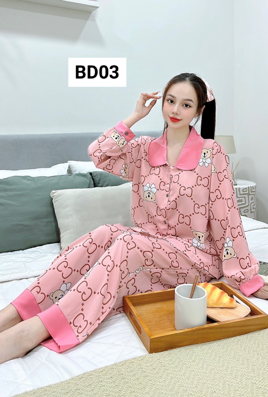 Đồ bộ nữ Lụa Mango Size Lớn tay dài quần dài BD03