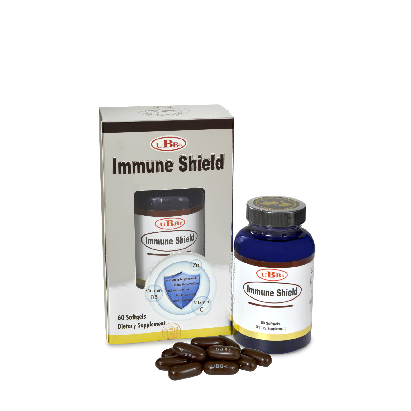 Thực Phẩm Chức Năng - UBB Immune Shield - Hỗ trợ tăng sức đề kháng, giảm nguy cơ mắc các bệnh thông thường