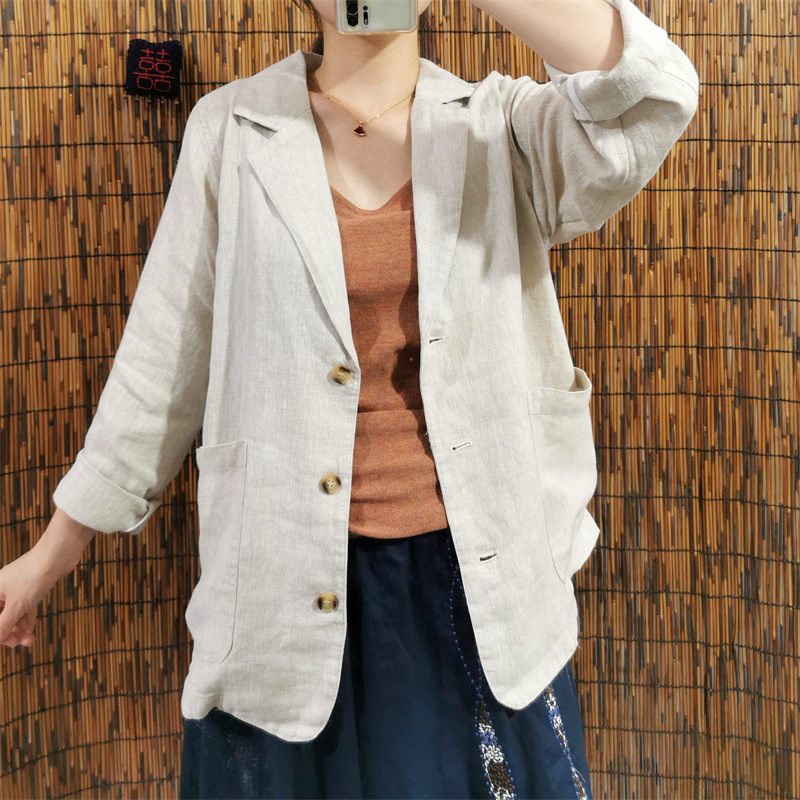 Áo Blazer- Áo Vest Nữ Chất Linen Cao Cấp, Hàng Đẹp Có Túi Bz04