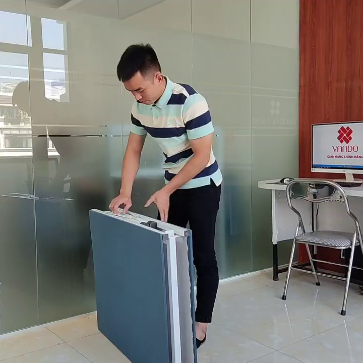 Giường Ngủ Gấp Gọn Khung Siêu To Có Sẵn Đệm Da Êm Ái, Chịu Lực Nằm 300kg Nhập Nội Địa Xịn