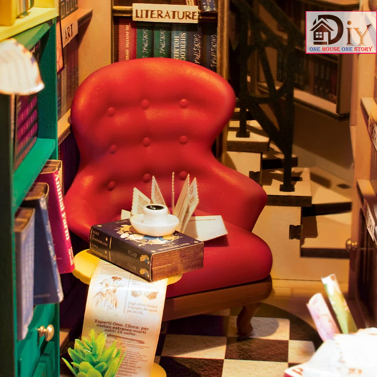 Book nook tự lắp ráp bằng gỗ 3D Robotime Rolife Book StoreTGB07 - Quà tặng sinh nhật giáng sinh
