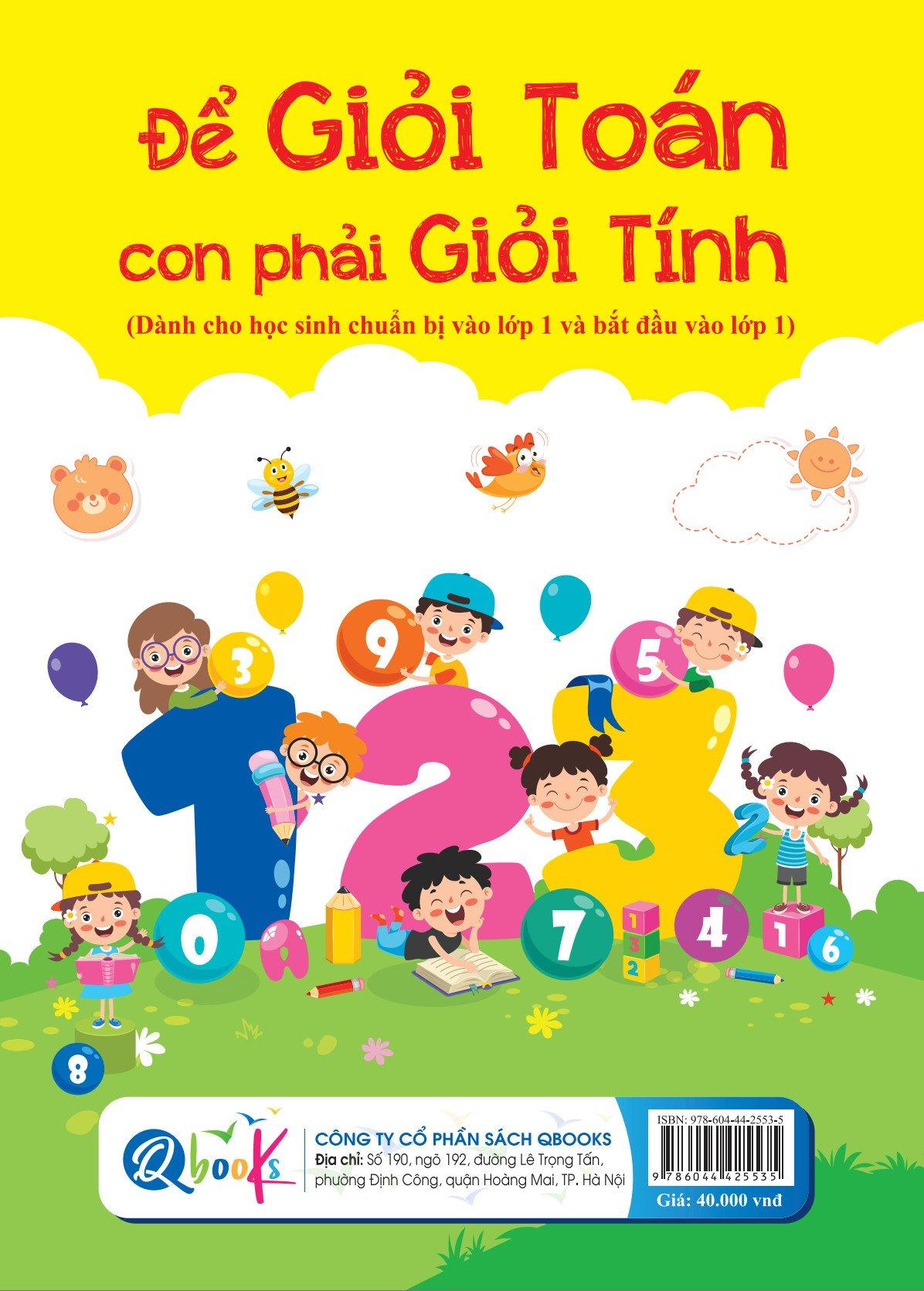 Để Giỏi Toán Con Phải Giỏi Tính - Dành Cho Các Bé Chuẩn Bị Vào Lớp 1 - Bản Quyền