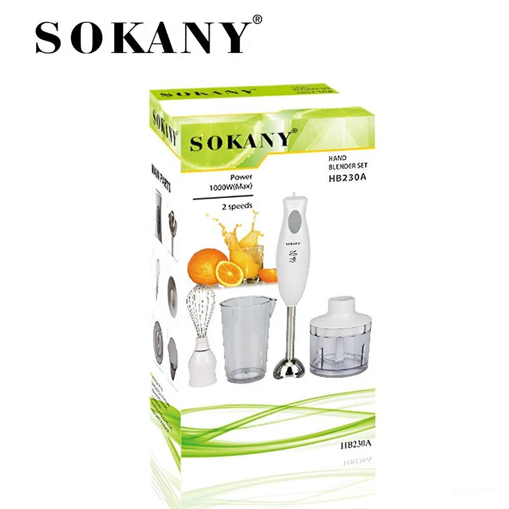 Máy xay cầm tay đa năng 4in1 SOKANY HB230A công suất cao 1000W máy đơn, máy xay sinh tố cầm tay đa năng cao cấp - HÀNG CHÍNH HÃNG - DELIYA