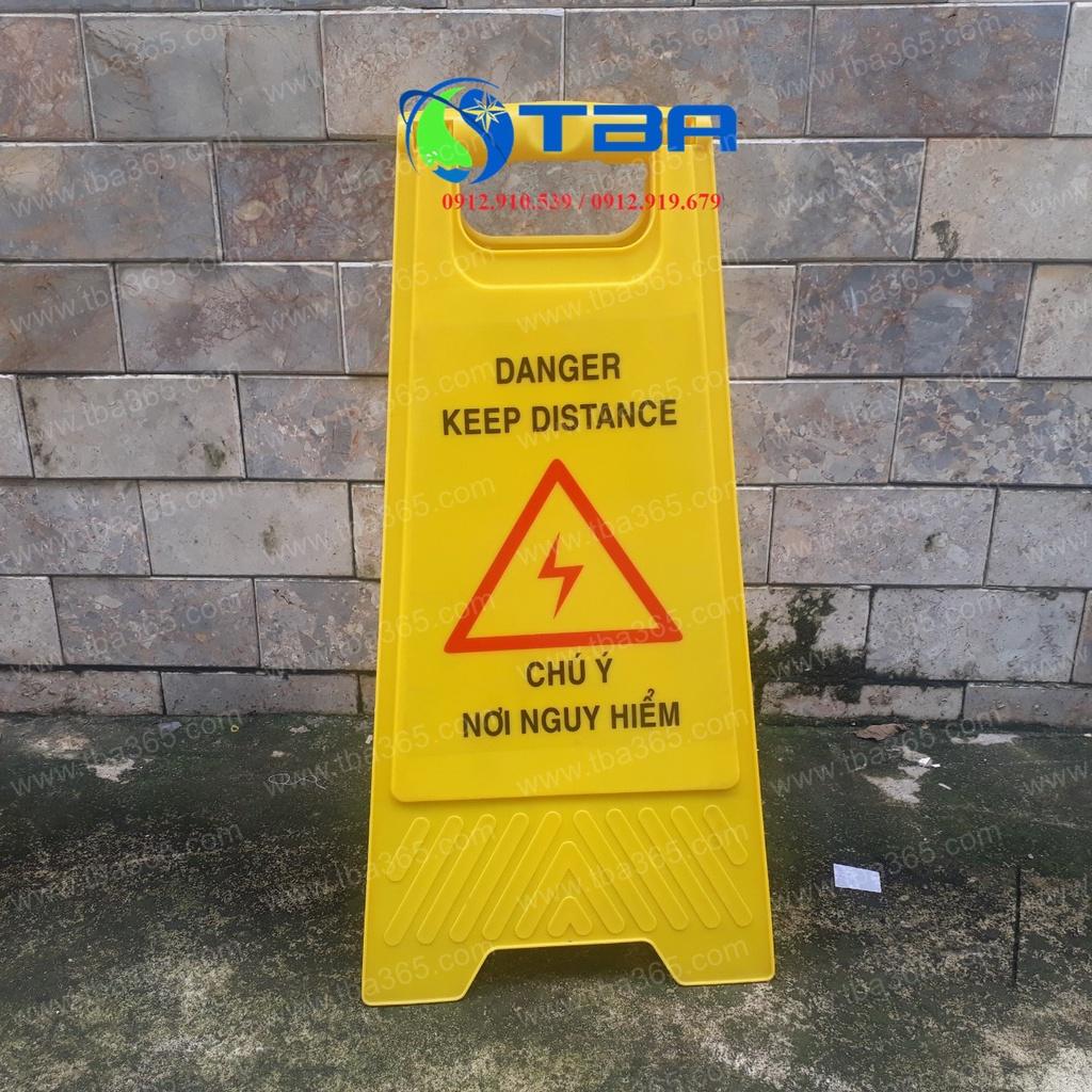 Bảng nhựa cảnh báo chữ A- CHÚ Ý NƠI NGUY HIỂM