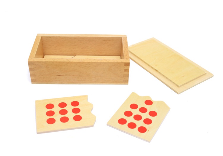 Giáo cụ Montessori - khớp số và chấm tròn, học số và lượng