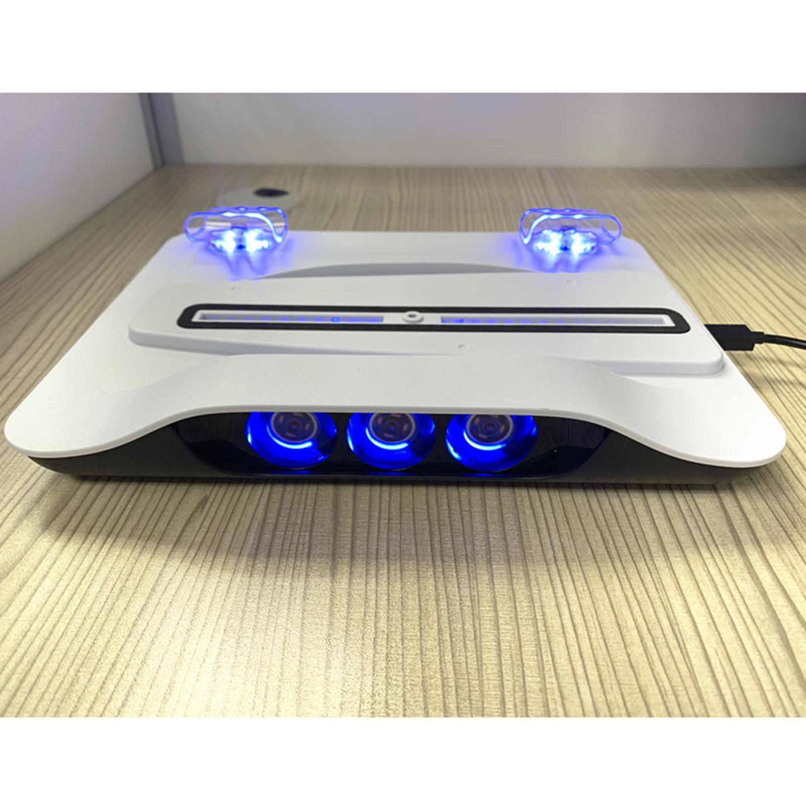 For PS5 Dual Controller Charger, Controller USB Charging Station Dock, with Cooling Fan Charging Station for Playstation5 Controller