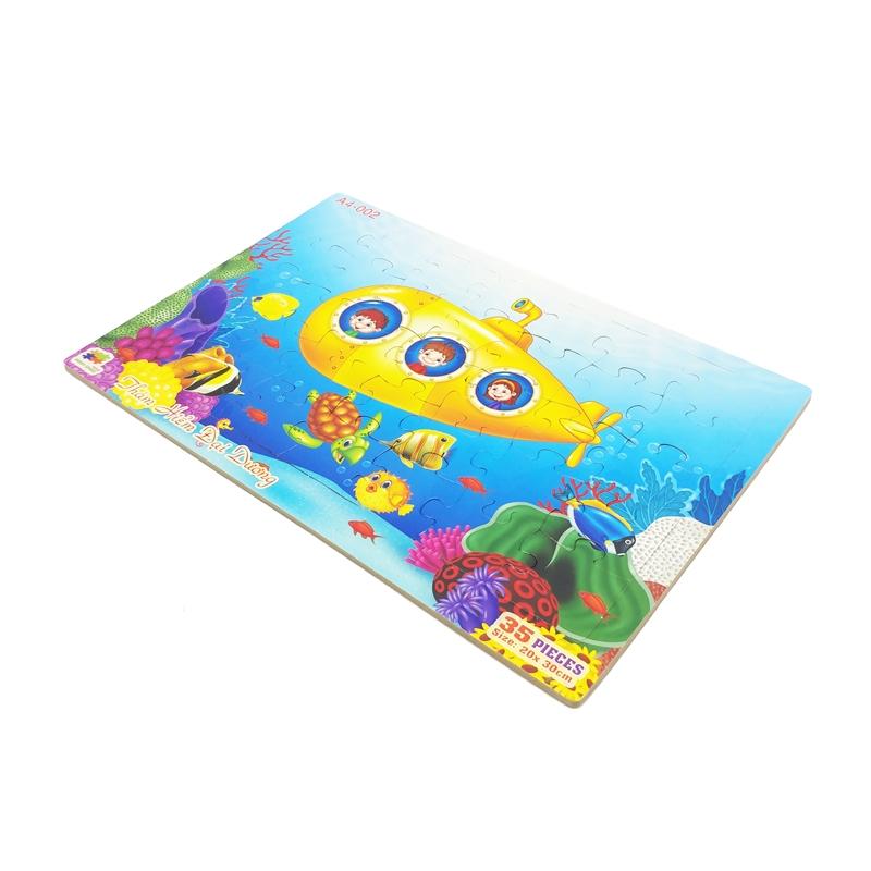 Tranh xếp hình Puzzle Minh Châu: Thám Hiểm Đại Dương - Khổ A4 (35 chi tiết)