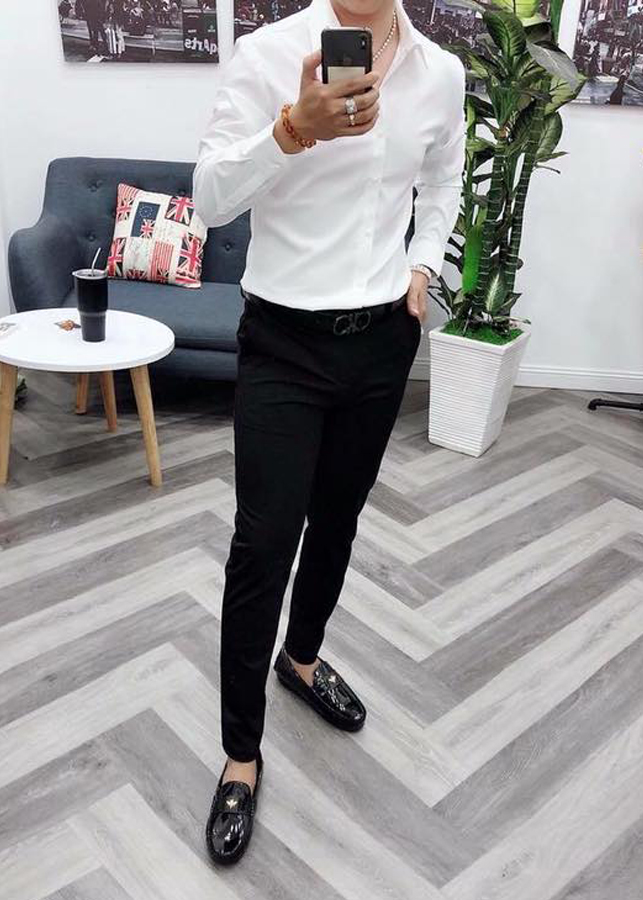 Quần Vải Nam Đen Hàn Quốc DEN55 - Đen