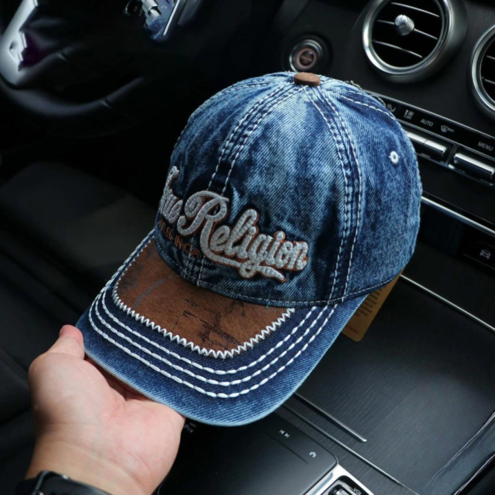 Nón kết, mũ lưỡi trai Ông Địa Style phối vải jeans form đẹp thời trang cao cấp đường phố