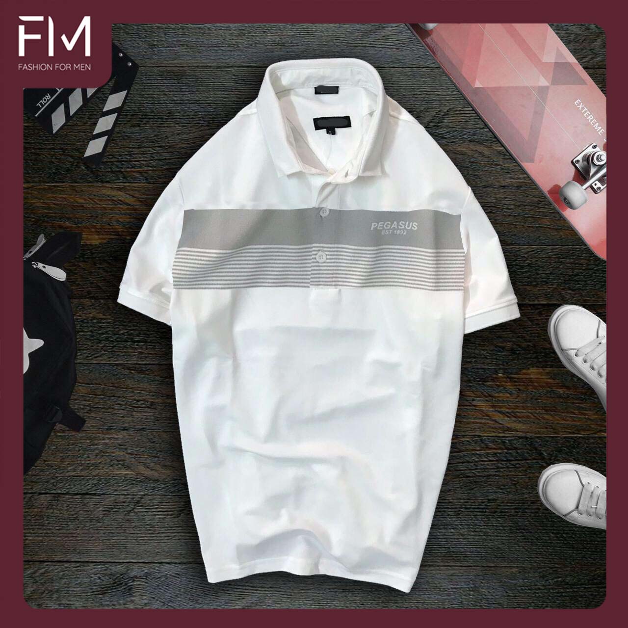 Áo Polo nam cổ bẻ ngắn tay, chất liệu vải cá sấu cotton cao cấp, trẻ trung, năng động – FORMEN SHOP – FMPS105