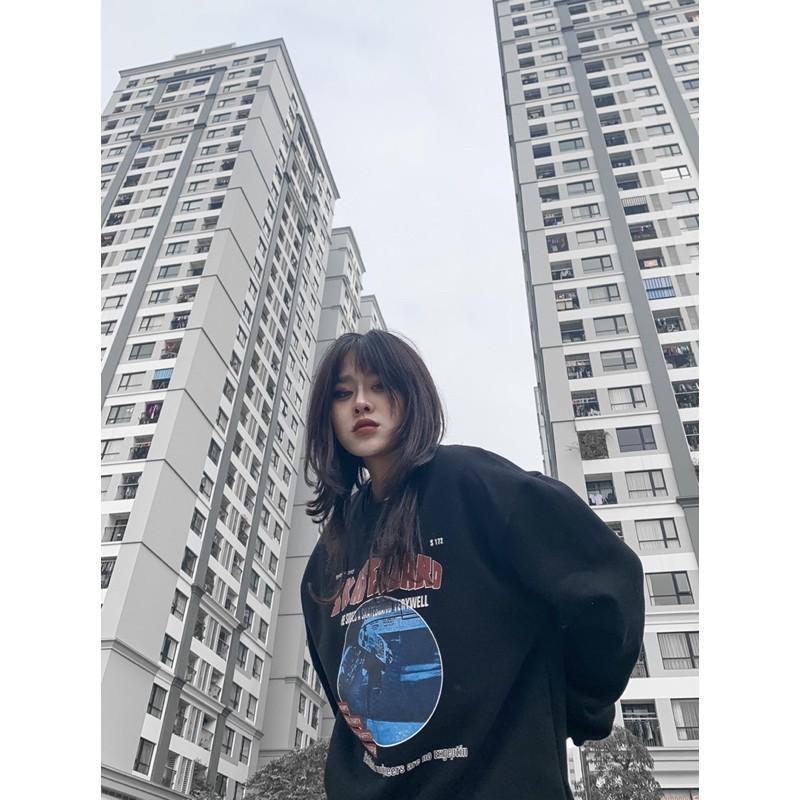 Áo sweater nỉ SKATEBOARD nỉ bông dày dặn