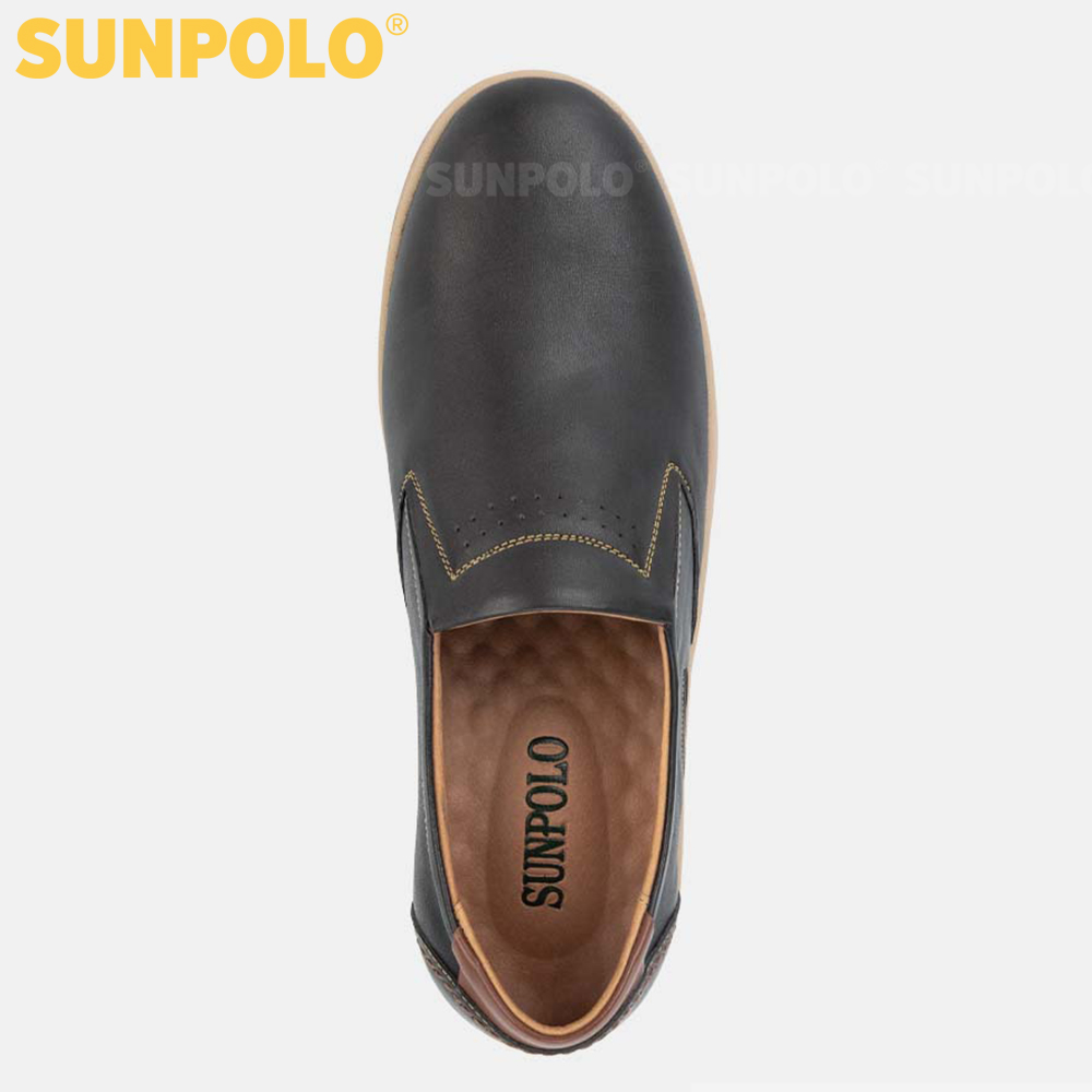 Giày Nam, Giày Lười Da Bò SUNPOLO SPH423