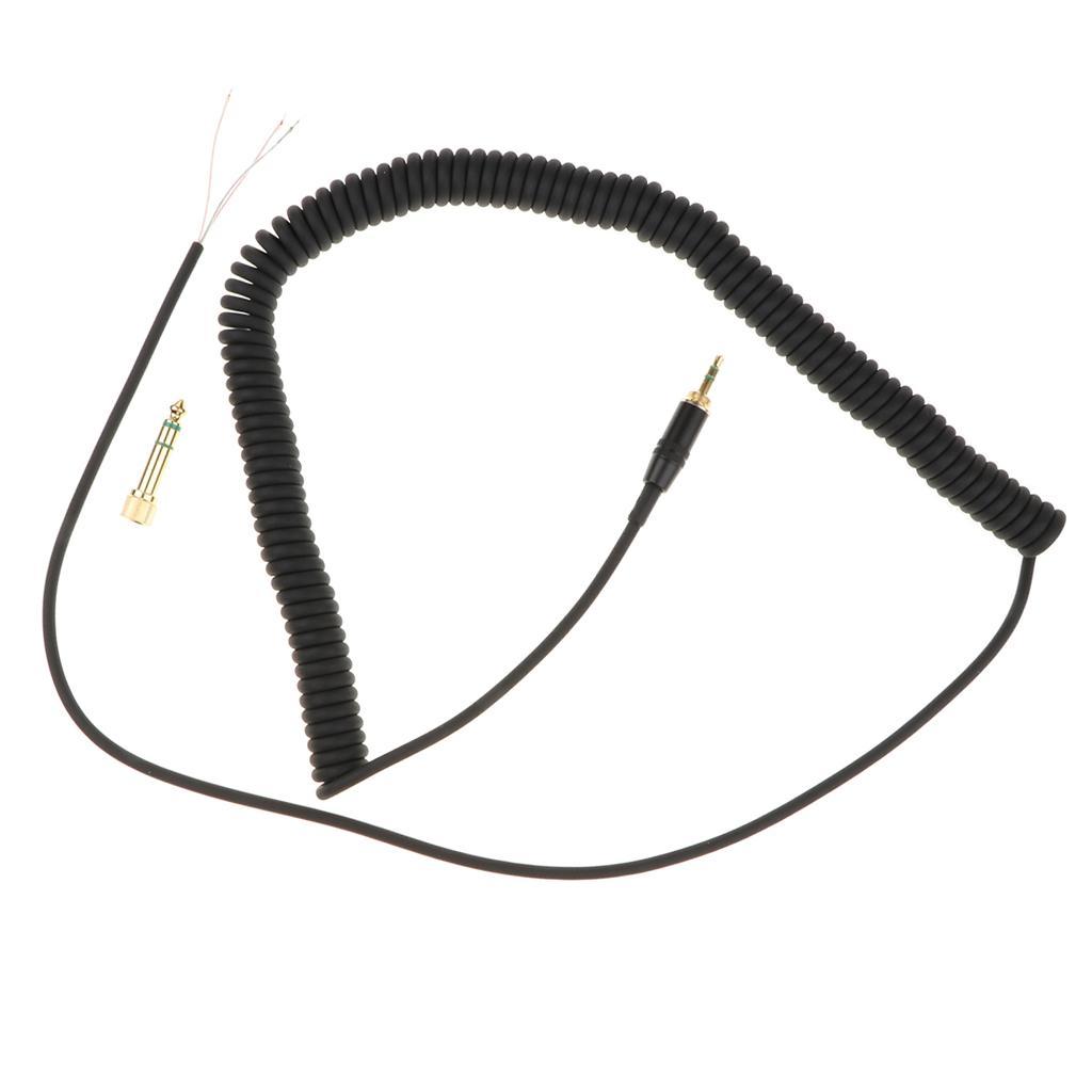Spring Audio Line Cable For MDR7506 V6 Headphones Headset Replacement