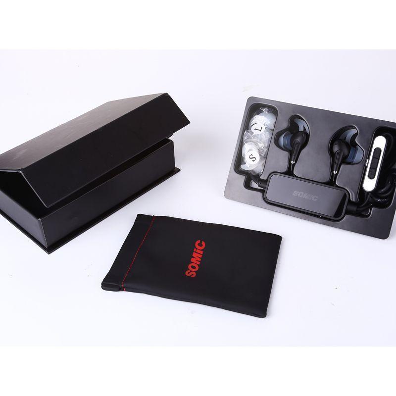 Tai nghe Somic in-ear chống ồn chủ động kiểu mới nhất nút tai nghe nhạc điều khiển bằng dây loa siêu trầm có lúa mì không gây tiếng ồn