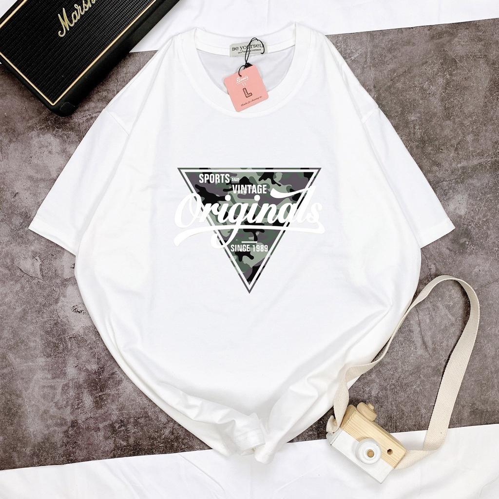 Áo thun tay ngắn unisex nam nữ size M L XL - TAM GIÁC ORIGINAL