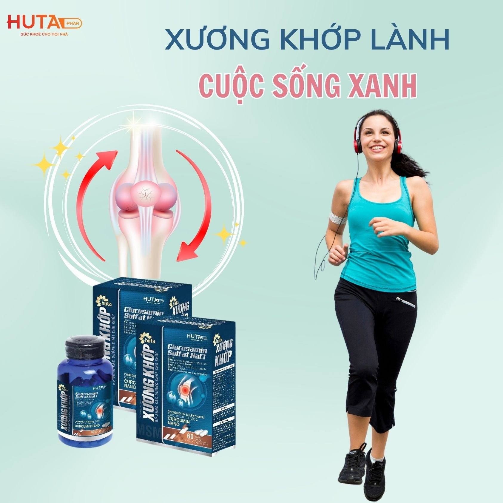 XƯƠNG KHỚP - Bổ sung GLUCOSAMIN + COLLAGEN & CANXI NANO giúp xương khớp chắc khỏe
