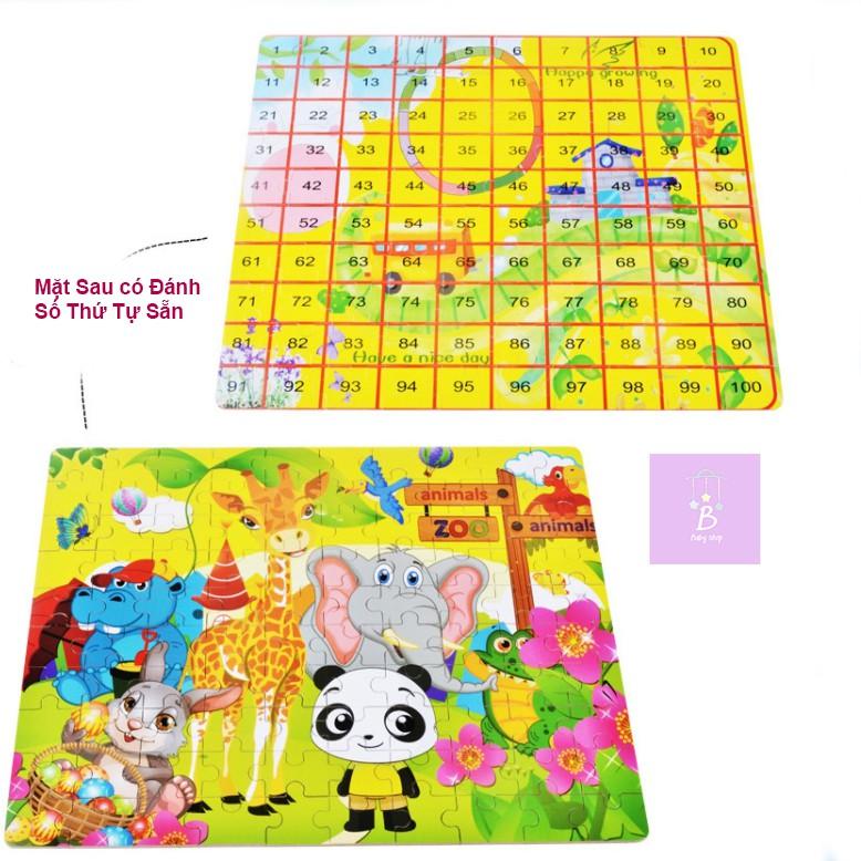 Bộ Xếp Hình 100 Mảnh Ghép Có Hộp Thiếc Sắc Đựng- Đồ Chơi Thông Minh- Trí Tuệ