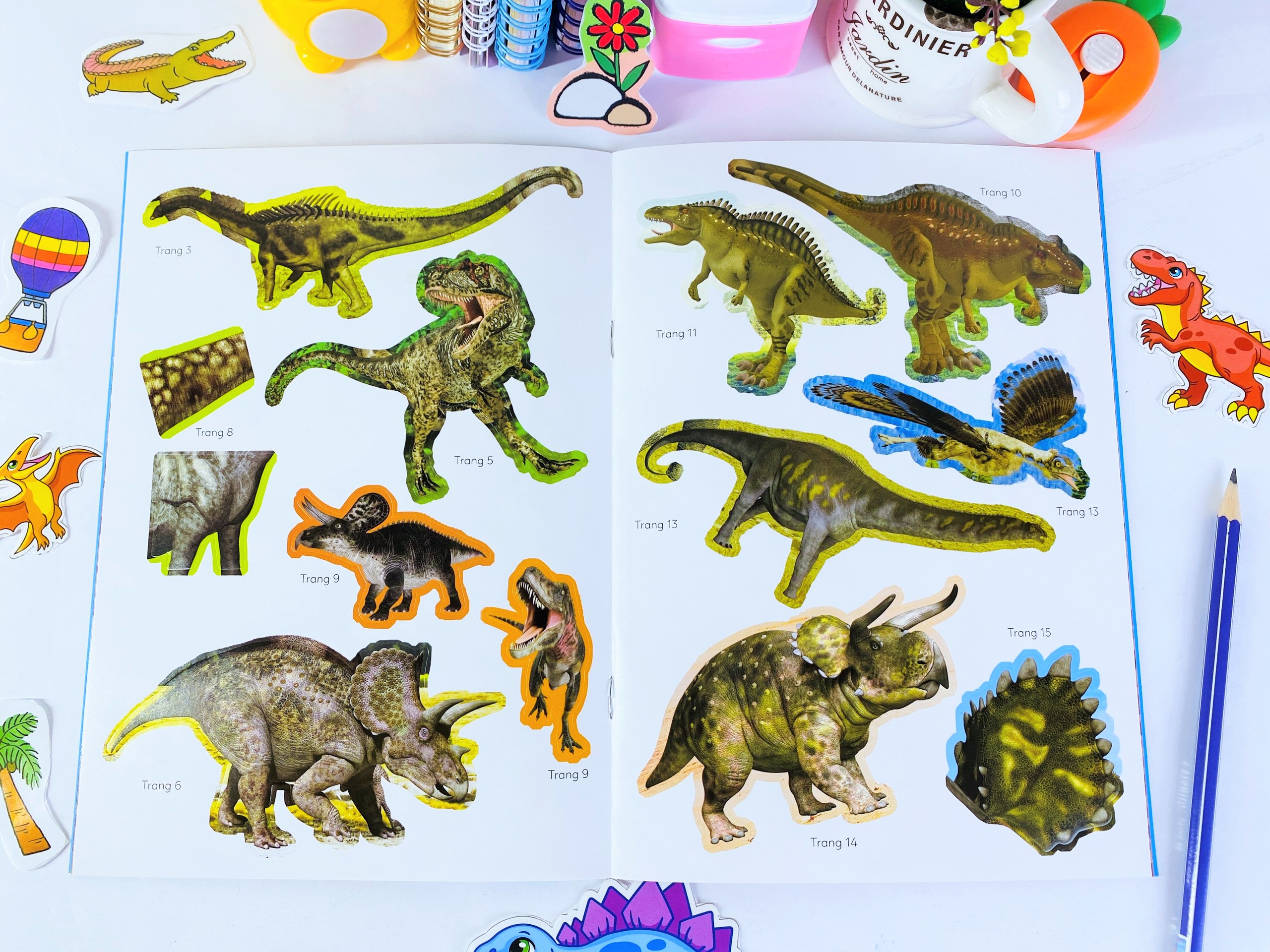 Sách - Trọn bộ 8 cuốn Sticker Khủng Long - Vừa Học Vừa Chơi - ndbooks
