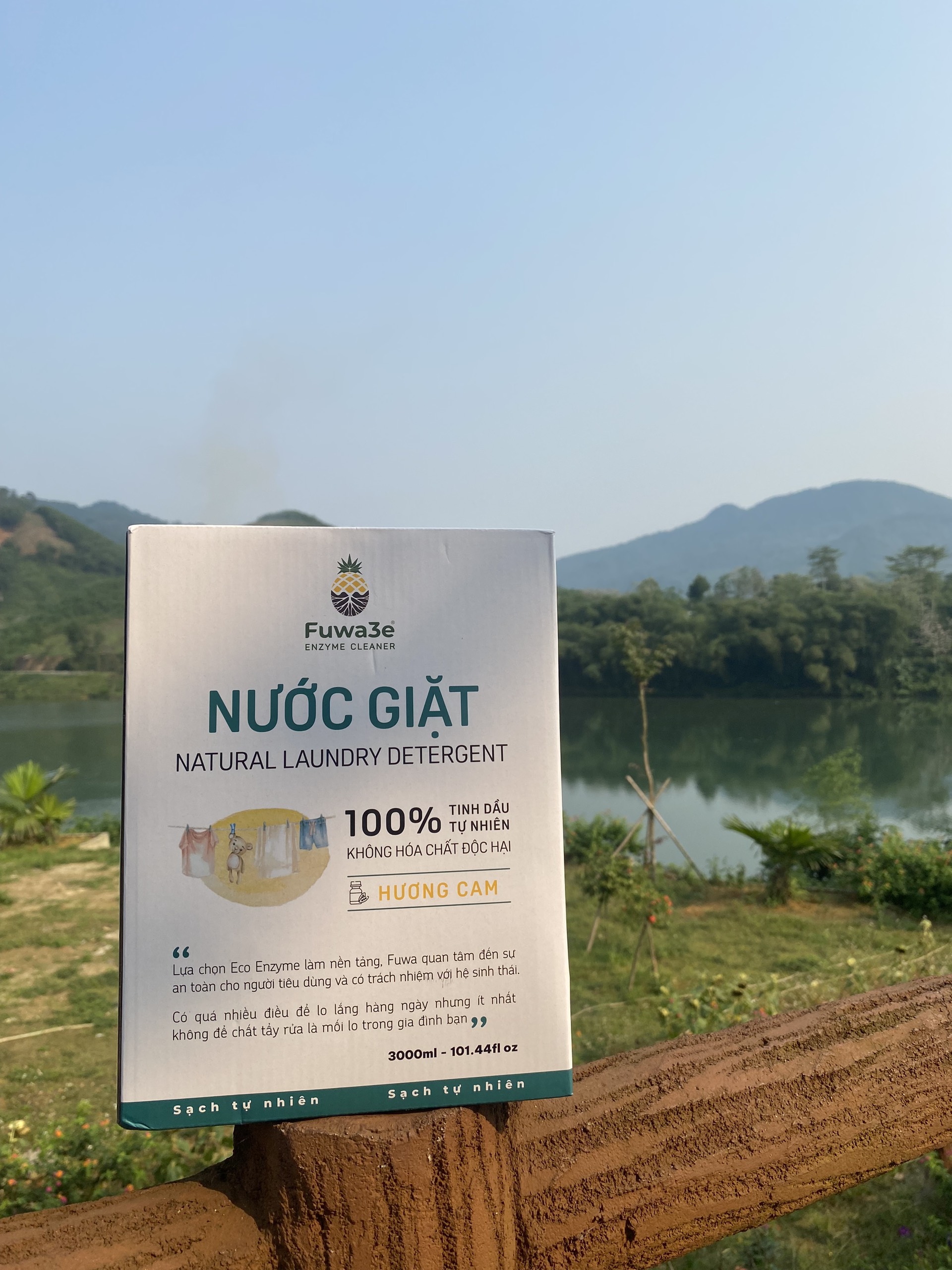 Nước giặt Fuwa3e hữu cơ organic từ chế phẩm Enzyme sinh học 3L an toàn cho bé