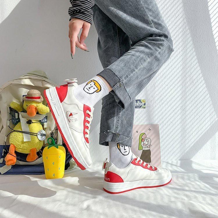 Giày trắng nữ hàn quốc, giày thể thao, giày thường, giày thể thao