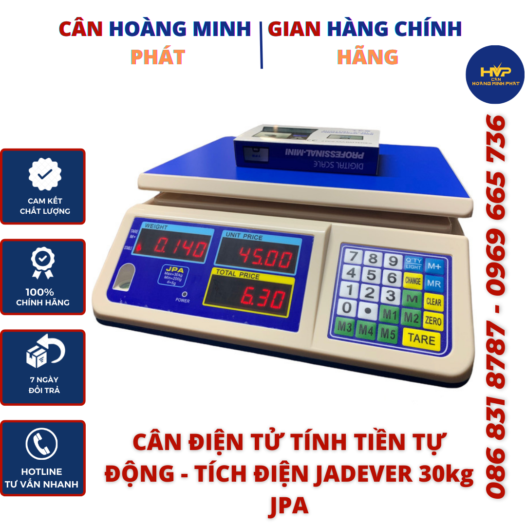 Cân tính giá JADEVER 30kg JPA_Cân tính tiền JPA Nhật Bản