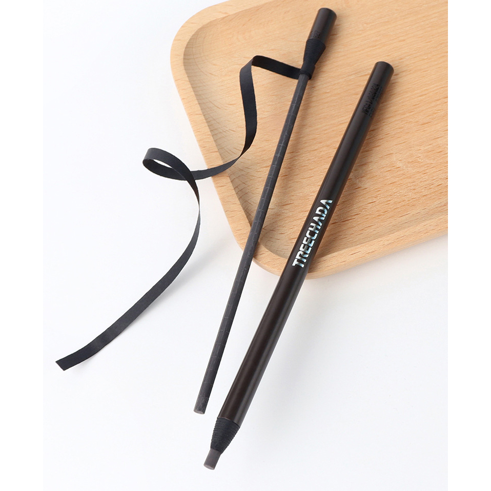 Chì xé kẻ mày hai đầu chống nước lâu trôi Treechada Eyebrow Thái Lan 4g phẩy sợi siêu mảnh 2mm