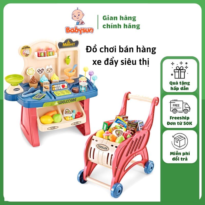 Đồ chơi bán hàng siêu thị kèm xe đẩy 40 chi tiết cho bé thỏa sức khám phá- quà tặng cho bé yêu