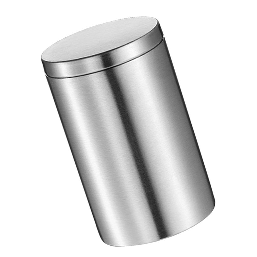 Storage Canister Tin Jar Tea Coffee Container Stainless Steel Cigarette Box