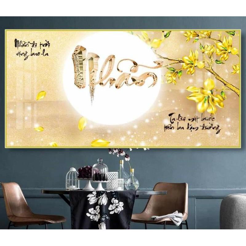 Tranh treo tường phòng khách _ tranh tráng gương cao cấp Giá Xưởng kt 60x120