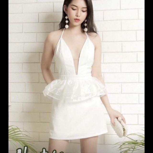 Đầm body thun pha lưới bèo kiếng