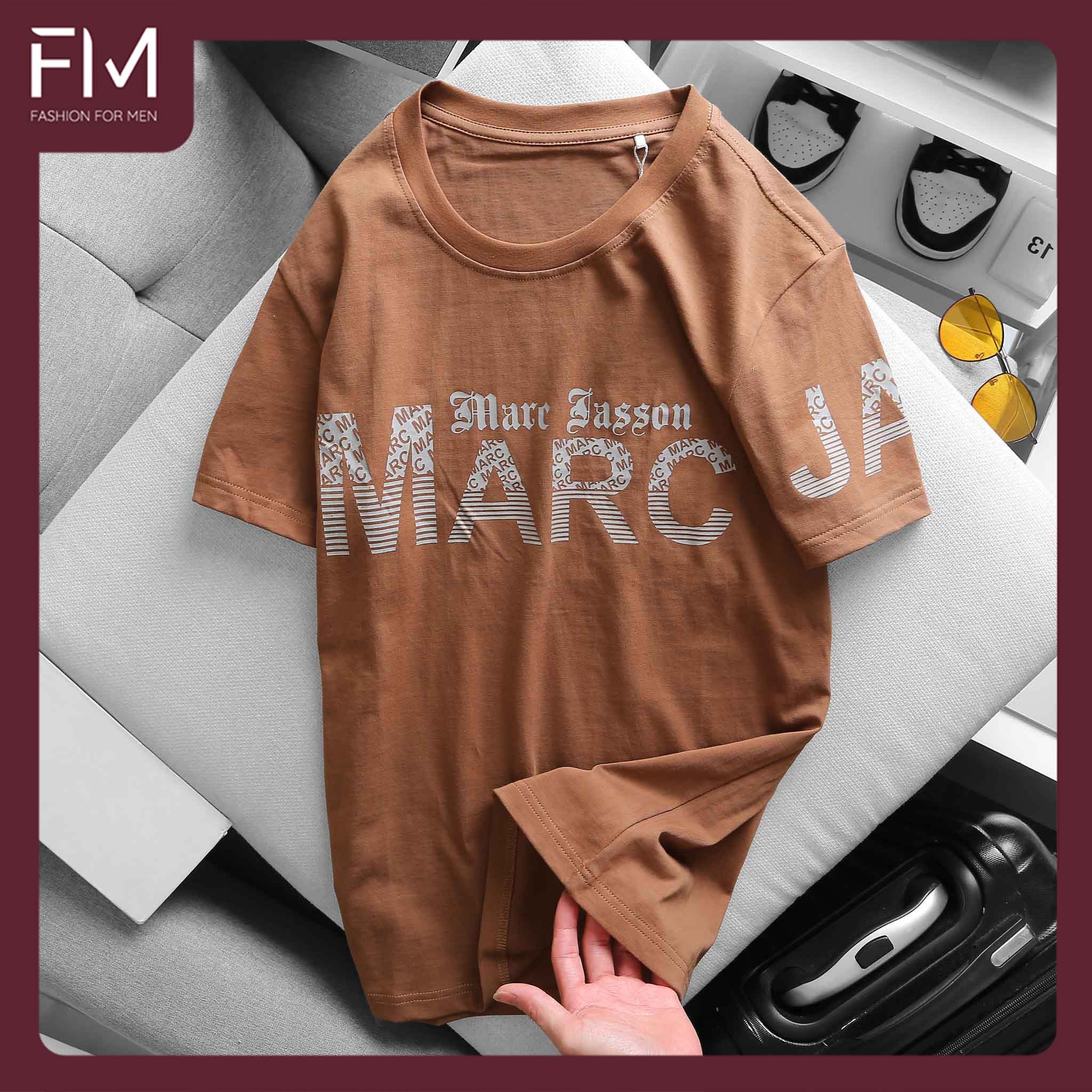 Áo thun nam ngắn tay cổ tròn họa tiết in tay chất liệu thun cotton - FORMEN SHOP - FMPS165
