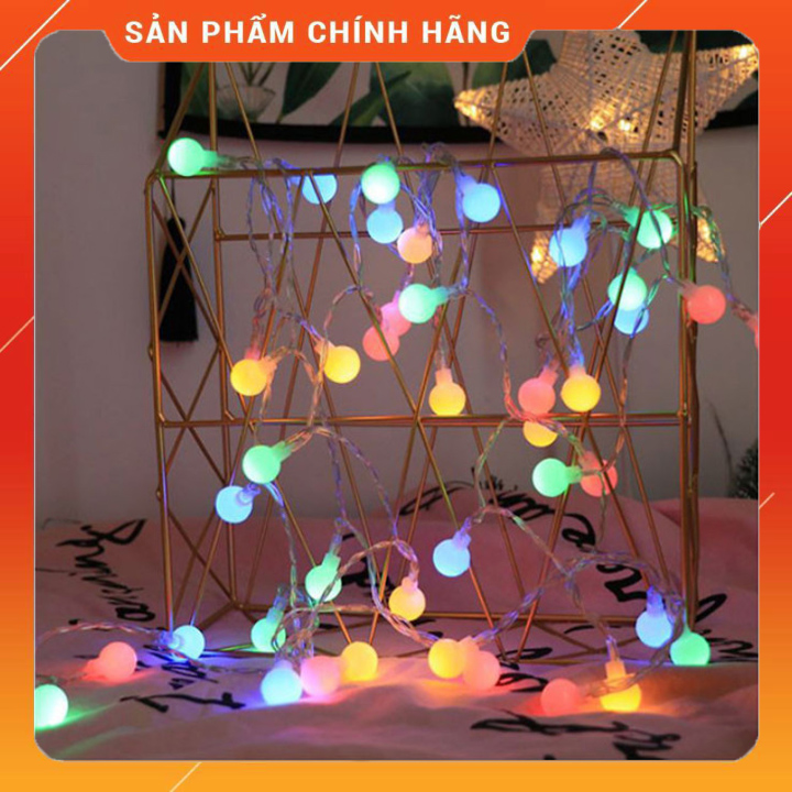 Dây đèn led chipsling ball trang trí nhà cửa, noel, lễ hội bóng tròn nhỏ 2cm