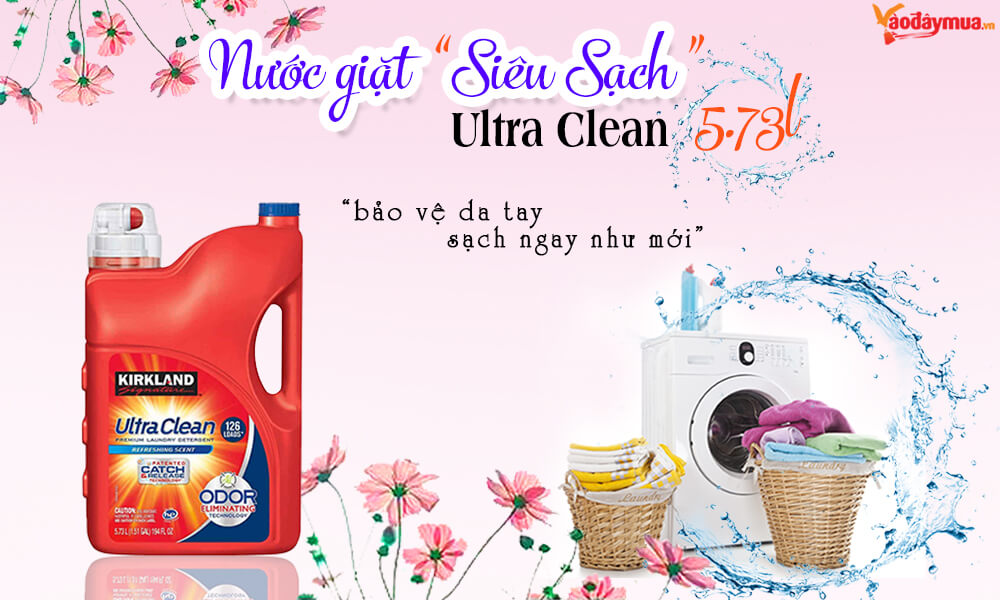 Nước Giặt không phai màu KIRKLAND SINGNATURE UTRA CLEAN 5.73L của Mỹ