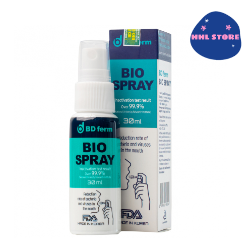 Xịt họng Bdferm Bio Spray hỗ trợ diệt khuẩn, trị hôi miệng (30ml