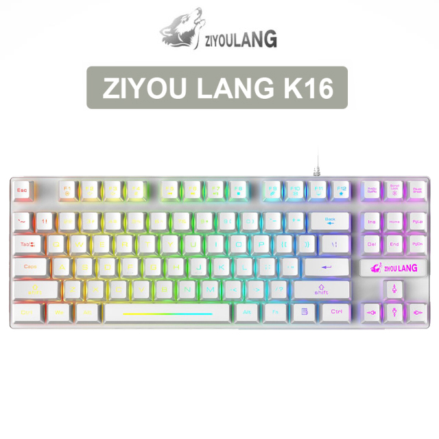 Bàn phím giả cơ 87 phím Led Rainbow dành cho Máy Tính PC, Laptop - Hàng chính hãng