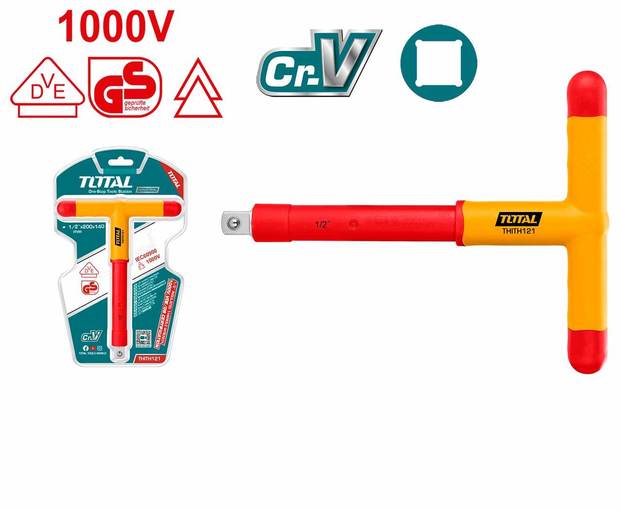 TAY VẶN CHỮ T CÁCH ĐIỆN 1/2&quot; TOTAL THITH121 - HÀNG CHÍNH HÃNG