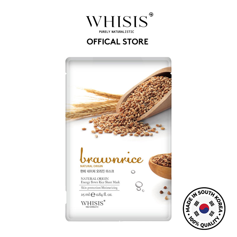 Mặt nạ gạo lứt Whisis Nature Origin Energy Sheet Mask tái tạo làn da, giúp da sáng và hồng hào