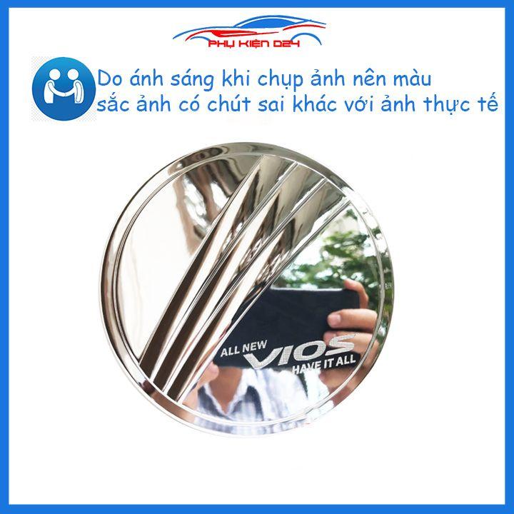 Ốp nắp bình xăng Vios 2014-2015-2016-2017 mạ crom bảo vệ chống trầy trang trí ô tô