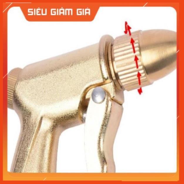 Bộ dây vòi xịt nước rửa xe, tưới cây .tăng áp 3 lần,loại 3m,5m 206701-1 đầu đồng,cút nối nhựa vàng+ tặng mở chai