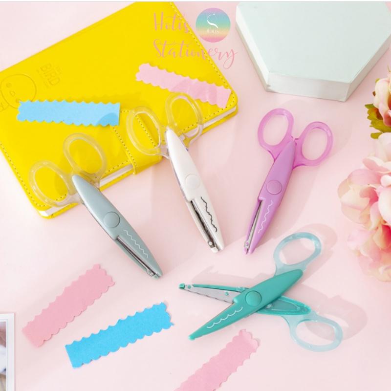 HOTIS Kéo răng cưa, kéo lượn sóng cắt giấy thủ công handmade DIY