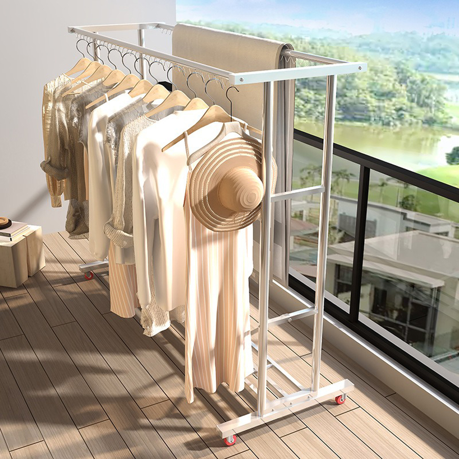 Giàn Phơi Ngoài Trời Đa Năng Chất Liệu Inox 304 Chịu Tải 300kg Phơi Chăn Mền Quần Áo