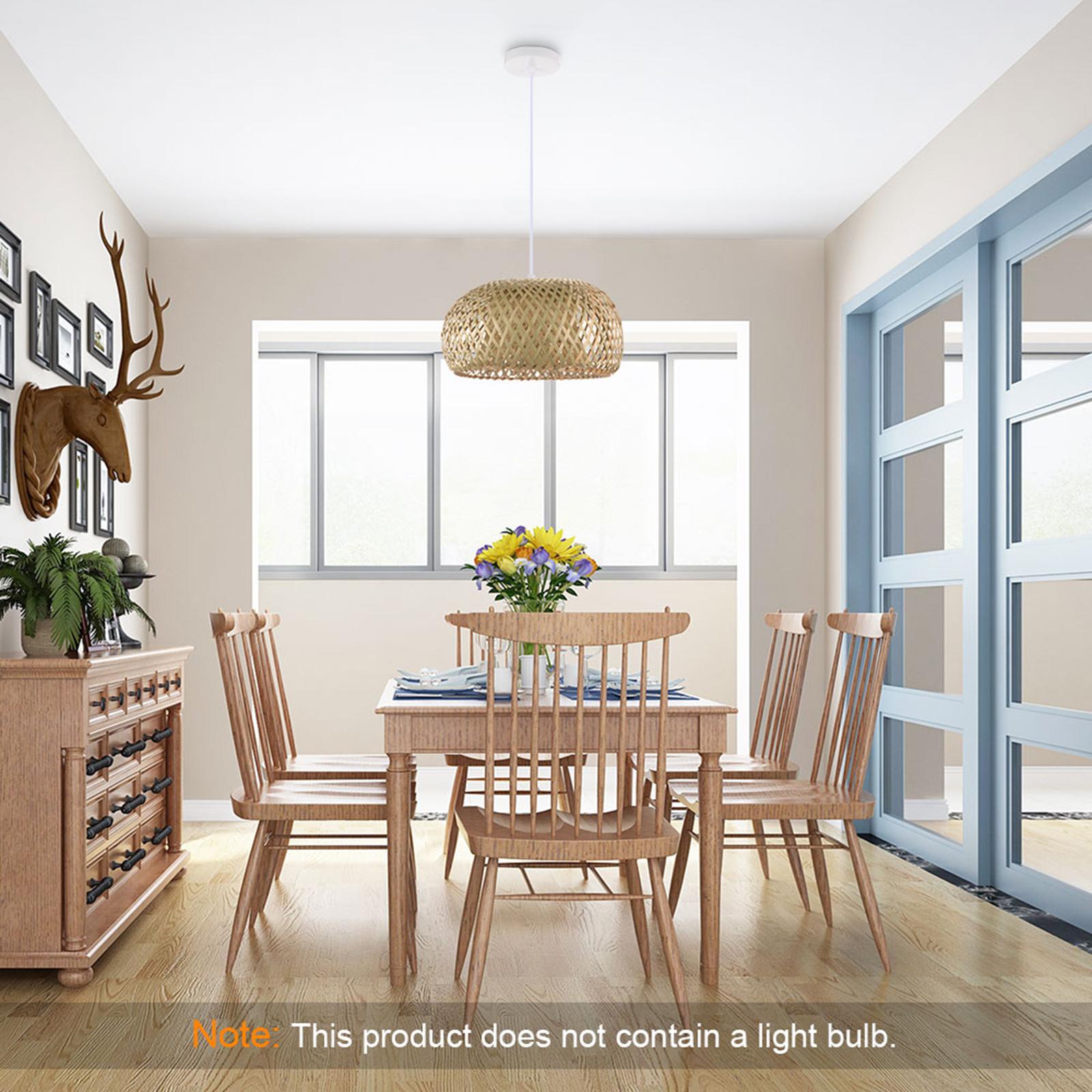 Modern Woven Pendant Ceiling Light Fixture Hotel Hanging Lamp Bedrooms Decor