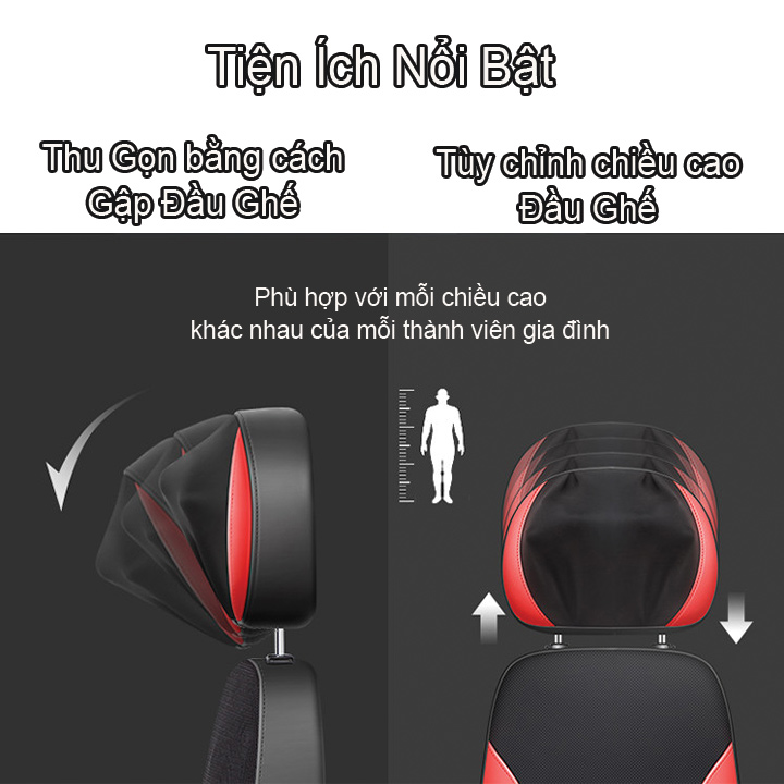 Ghế Đệm Massage Cổ Lưng Vai Gáy Le er Kang LEK-918L35 con lăn 3D