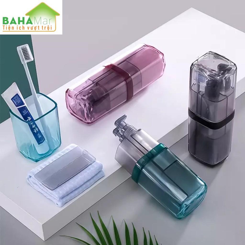 HỘP BỘ CỐC BÀN CHẢI ĐÁNH RĂNG DI ĐỘNG ĐA CHỨC NĂNG "BAHAMAR" tiện khi đi công tác, du lịch gọn gàng và đầy đủ vật dụng