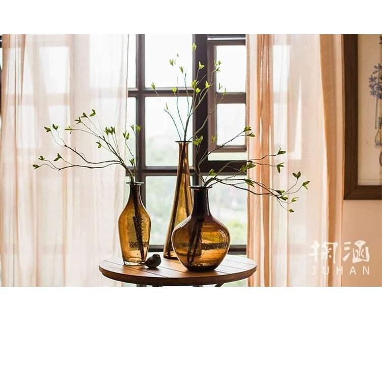 Cây nhân tạo, cành lộc non lá điểm giả cao cấp trang trí, decor sang trọng