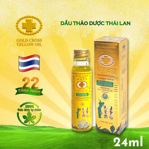 Dầu Thập Tự Vàng Thái Lan 24ml Gold Cross Yellow Oil