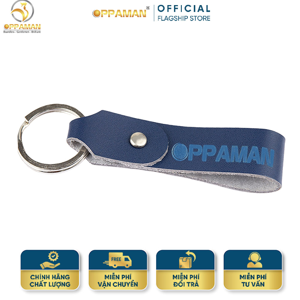 [GIFT] Móc khóa da bò Oppaman bền không rỉ sét hàng cao cấp OMK1