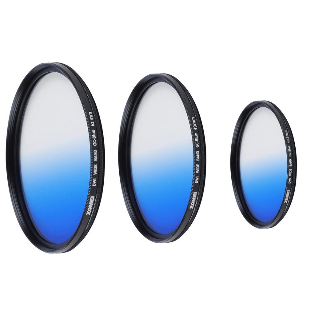 Slim Optical Graduated Color Camera Lens Filter For  Blue