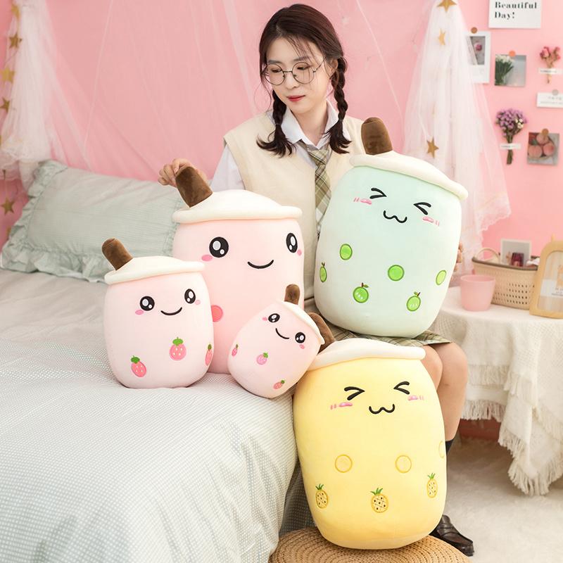 Sữa Dễ Thương Trà Giữ Gối Sang Trọng Đồ Chơi Nhồi Bông GốI Trái Cây Uống Chai Hoạt Hình Đáng Yêu Đồ Chơi Cho Bé Gái Trẻ Em quà Tặng Sinh Nhật